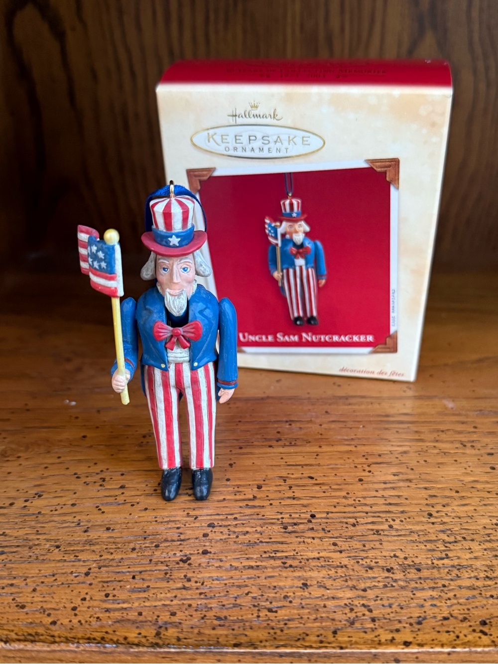 Hallmark Keepsake Uncle Sam Nutcracker Ornament - Red, White & Blue